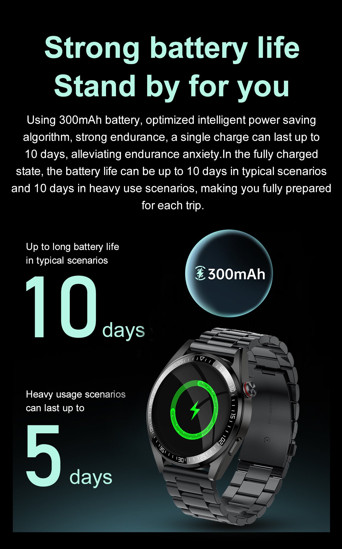 2024 Zwatch 454*454 AMOLED Curved 1.39 Inch Screen, Built-In Microphone and HD Speakers, Always On Display, 8GB Local Music, With Bluetooth Earphones Compatibility