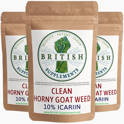 CLEAN HORNY GOAT WEED (EPIMEDIUM) 6,588MG (43.9MG ICARIIN) + 48.8MG UPTAKE BLEND PER SERVING (2 CAPSULES)
