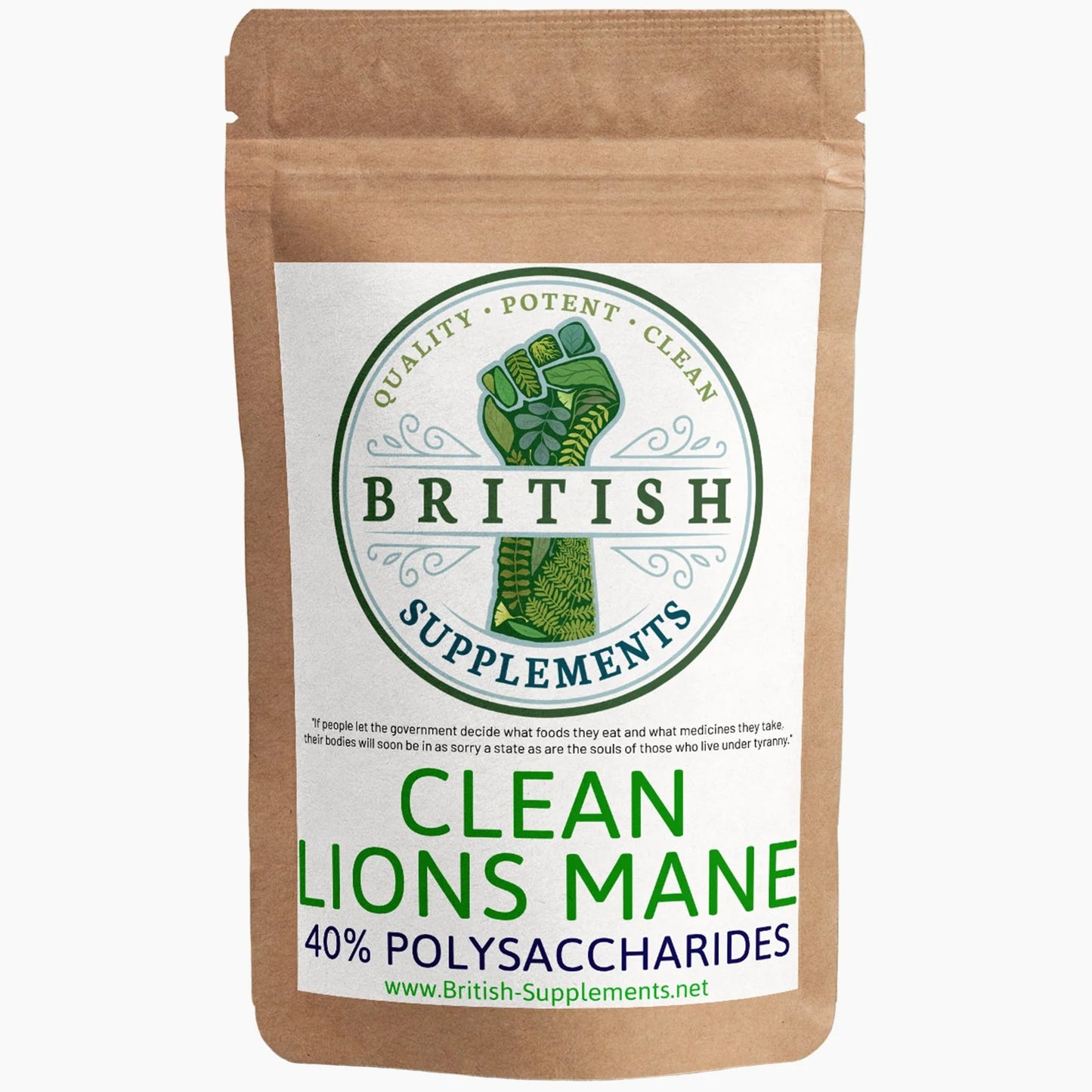 CLEAN Genuine Lions Mane Extract + Uptake Blend