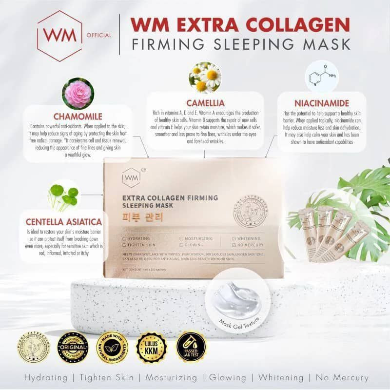 WM EXTRA COLLAGEN FIRMING SLEEPING MASK 100pcs