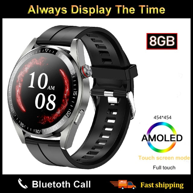 The New ZenWatch Watch 454*454 AMOLED Curved 46cm Screen, Built-In Microphone and HD Speakers, Always On Display, 8GB Local Music, With Bluetooth Earphones Compatibility