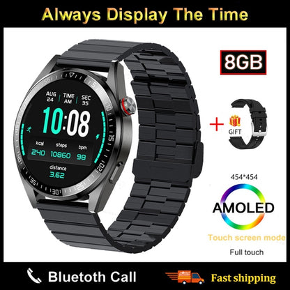 The New ZenWatch Watch 454*454 AMOLED Curved 46cm Screen, Built-In Microphone and HD Speakers, Always On Display, 8GB Local Music, With Bluetooth Earphones Compatibility