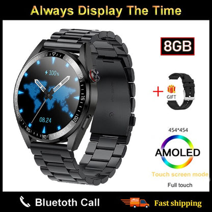 The New ZenWatch Watch 454*454 AMOLED Curved 46cm Screen, Built-In Microphone and HD Speakers, Always On Display, 8GB Local Music, With Bluetooth Earphones Compatibility