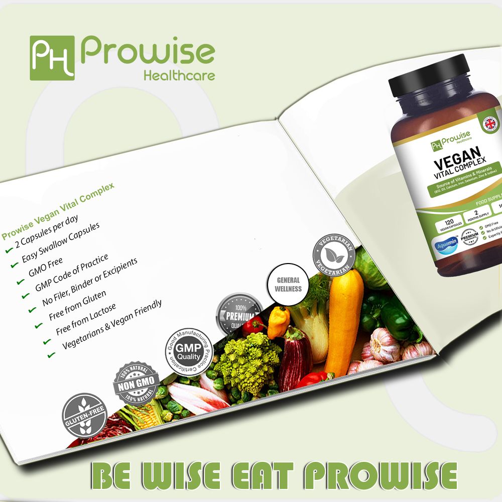 Prowise Vegan Vital Complex - Vitamins and Minerals Formulation to Support a Plant